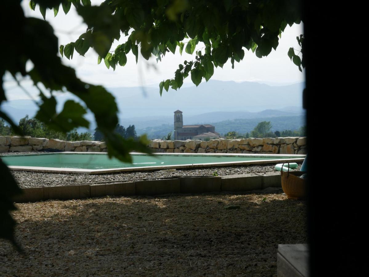 Les Agaves Piscine Panoramique Vue Exceptionnelle Bed & Breakfast Grospierres Dış mekan fotoğraf